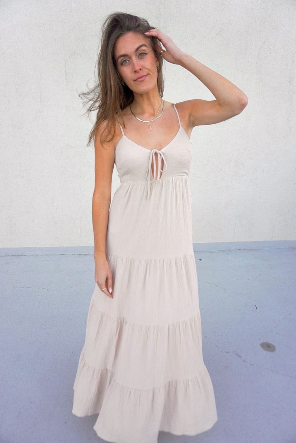 Open Back Maxi Dress