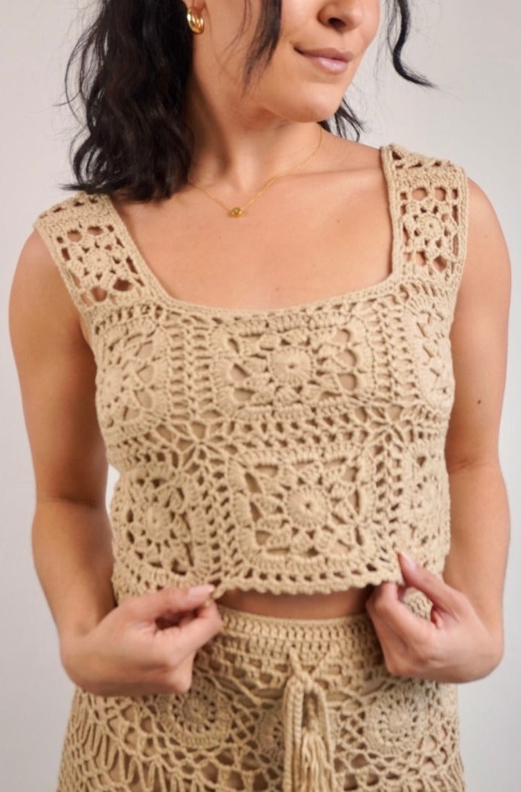 Hand Knitted Crochet Top